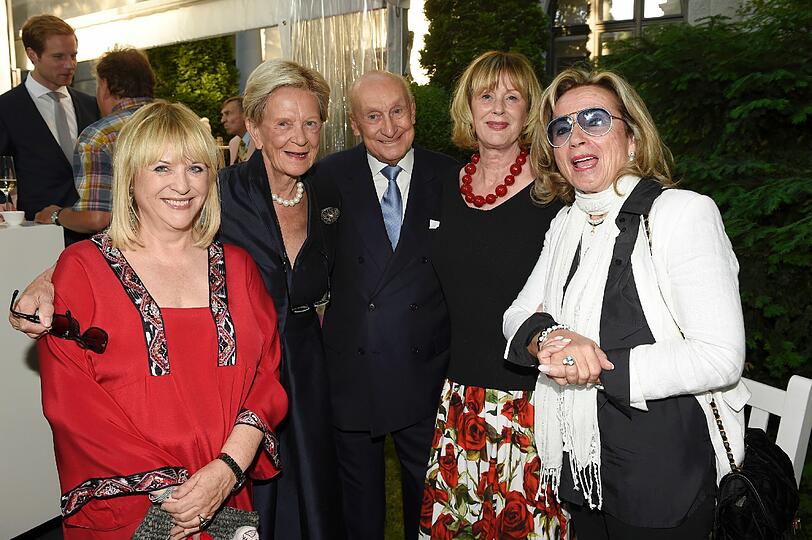 Patricia Riekel, Albert Eickhoff und Brigitte Eickhoff, Julia Corssen und I.D. Furstin Alexandra Fugger-Babenhausen