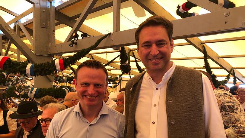 CSU-Stadtrat Hans Theiss (l.) und Bayerns Justizminister Georg Eisenreich.