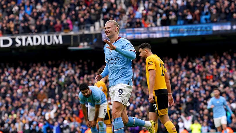 Erling Haaland schoss Manchester City zum Sieg.