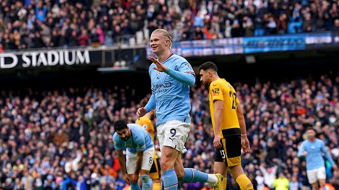 Erling Haaland schoss Manchester City zum Sieg.