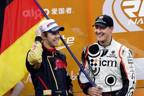 Sebastian Vettel (l.) und Michael Schumacher: Welche gemeinsame Zukunft haben die beiden?