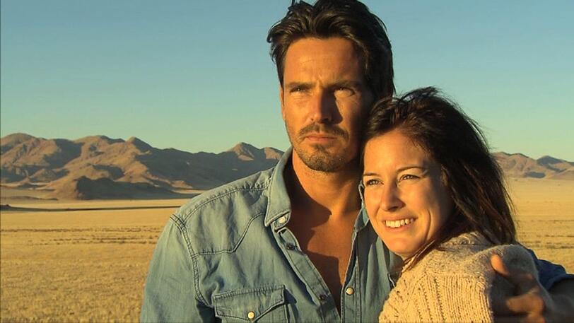 Bachelor Jan und Mona sind beeindruckt von der Wüste Namibias.