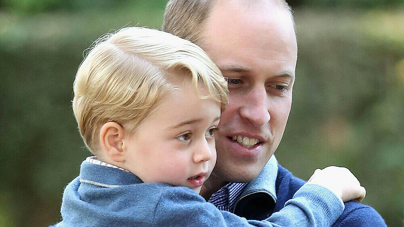 Prinz William mit seinem ältesten Sohn George.