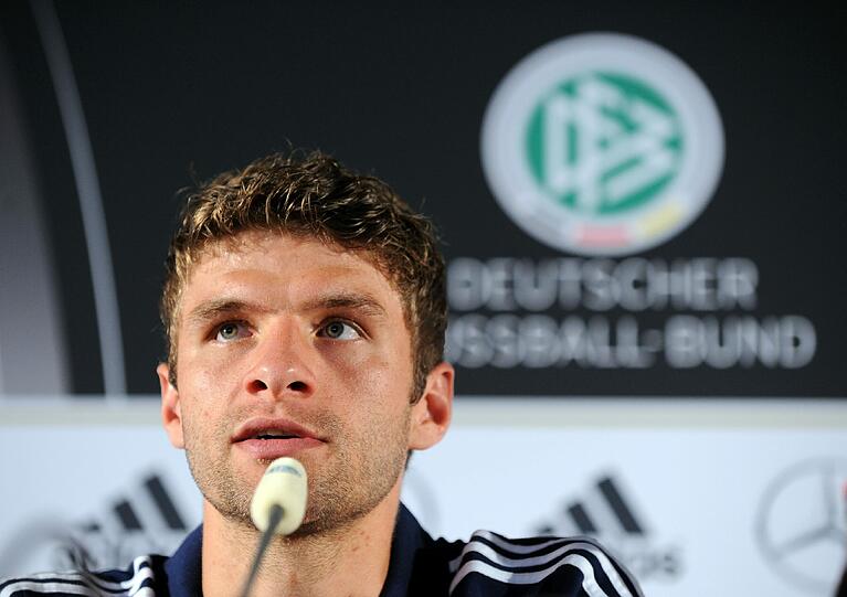 &bdquo;Es gibt nichts Schöneres als Tore. Die tun auch mir gut, um Ruhe zu haben &ndash; vor euch&ldquo; sagte Thomas Müller Foto: Peter Steffen