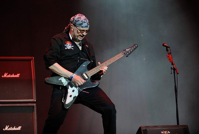 Die band "Saxon" auf dem Wacken 2014.