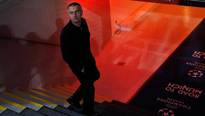Trainer José Mourinho in der Allianz Arena... Trainer José Mourinho in der Allianz Arena...