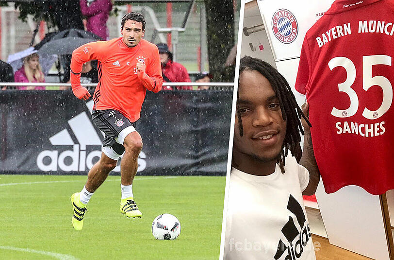 Nach achteinhalb Jahren bei Borussia Dortmund wieder zurück beim FC Bayern an der Säbener Straße: Mats Hummels. Erstmals dabei: Renato Sanches.