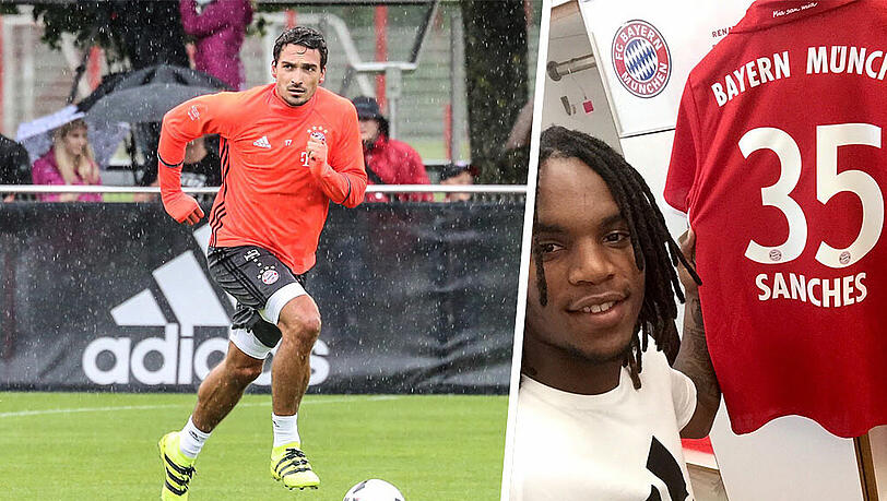 Nach achteinhalb Jahren bei Borussia Dortmund wieder zurück beim FC Bayern an der Säbener Straße: Mats Hummels. Erstmals dabei: Renato Sanches. Nach achteinhalb Jahren bei Borussia Dortmund wieder zurück beim FC Bayern an der Säbener Straße: Mats Hummels. Erstmals dabei: Renato Sanches.