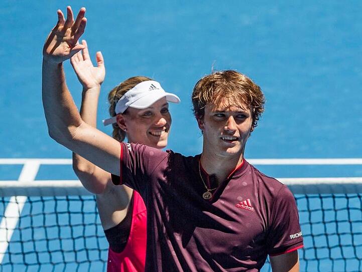 Die deutschen Tennis-Asse Angelique Kerber und Alexander Zverev wollen in New York wieder angreifen.