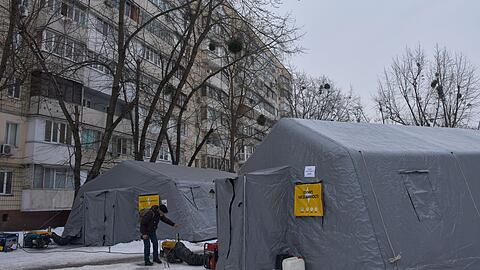 Russland schie&szlig;t weiter auf die Ukraine. Auch auf Kiew. (Archivbild)