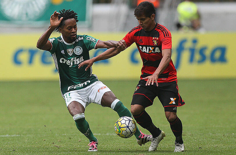 Ex-Bayern-Profi Zé Roberto (links) war eine der Stützen von SE Palmeiras beim Gewinn der brasilianischen Meisterschaft.