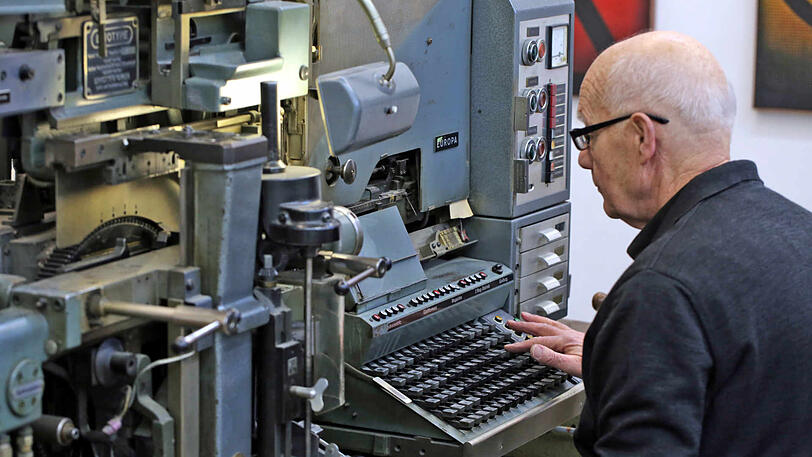 Ernst Körperich bei der Arbeit.