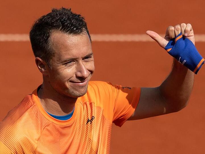 Philipp Kohlschreiber freut sich über seinen Sieg. Foto: Sven Hoppe