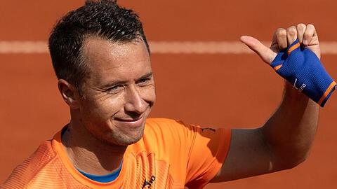 Philipp Kohlschreiber freut sich über seinen Sieg. Foto: Sven Hoppe