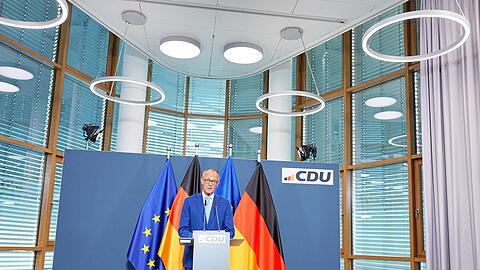Kanzler Merz sagt, am Ergebnis der CDU in Mecklenburg-Vorpommern gebe es nichts sch&ouml;nzureden.