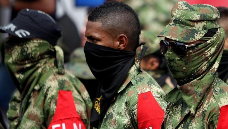 Rebellen der kolumbianischen Guerillagruppe ELN. Rebellen der kolumbianischen Guerillagruppe ELN.