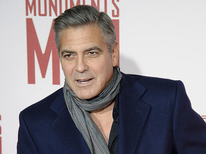 Bald unter der Haube? George Clooney auf der UK-Premiere von "The Monuments Men" in London