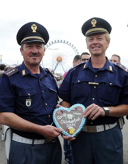Beamte aus Italien und Frankreich unterstützen die Münchner Polizei auf dem Oktoberfest.