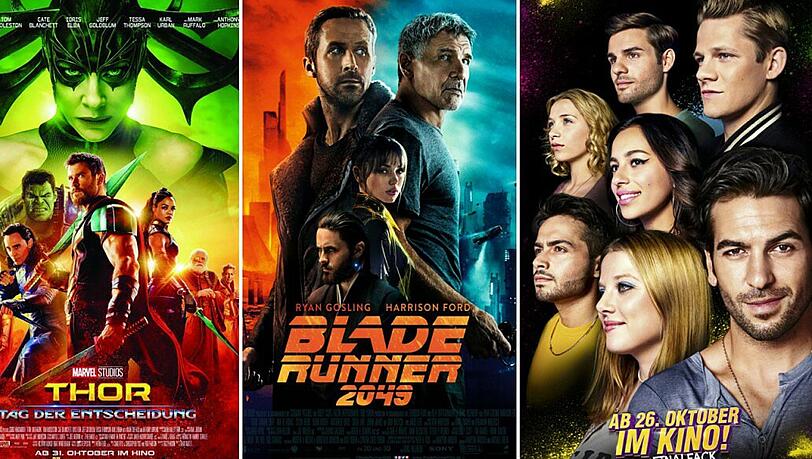 Blade Runner, Thor und die Chaoten aus "Fack ju Göhte" - sie alle kehren im Oktober zurück in die Kinos. Und treffen dort auf vielversprechende Konkurrenz.