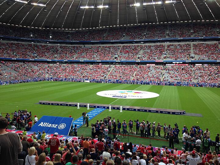 Die Team-Präsentation in der Allianz Arena.