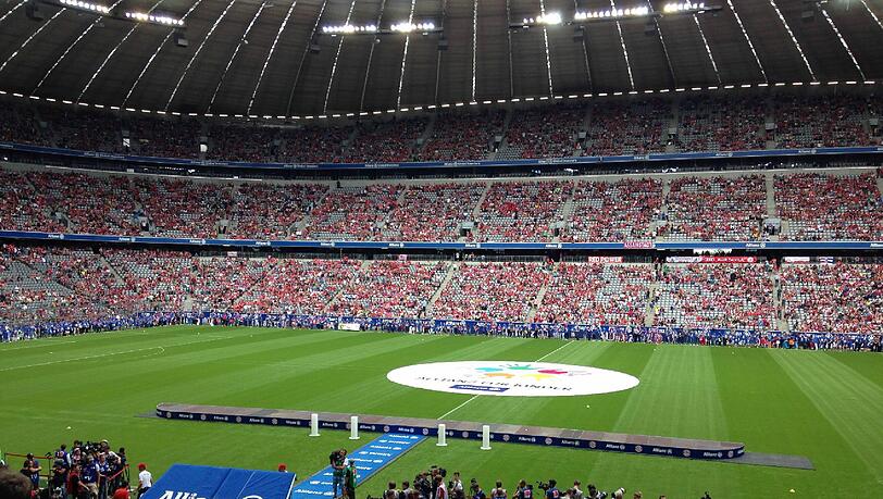 Die Team-Präsentation in der Allianz Arena. Die Team-Präsentation in der Allianz Arena.