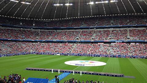 Die Team-Präsentation in der Allianz Arena.