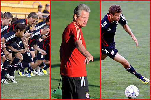 Schwitzen beim Training: Die Bayern bereiten sich auf das Spiel gegen Villarreal vor - Unsere Fotografen waren beim Training dabei.