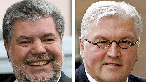 Frank-Walter Steinmeier (r.) vertritt den kranken Kurt Beck Frank-Walter Steinmeier (r.) vertritt den kranken Kurt Beck
