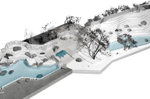Im Modell steht es schon: Das neue Eisbärengehege von Hellabrunn.