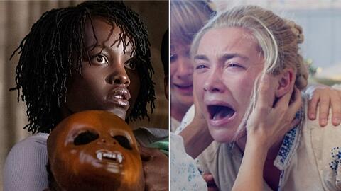 "Wir" (l.) und "Midsommar" sind zwei der Filme, die uns in den vergangenen fünf Jahren eindrucksvoll das Fürchten lehrten.