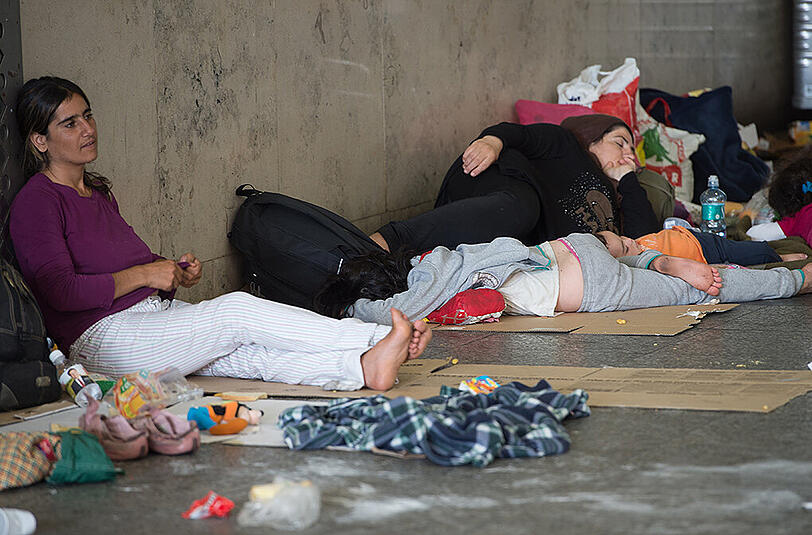Tausende Flüchtlinge haben am Dienstag mit Zügen aus Ungarn den Münchner Hauptbahnhof erreicht.
