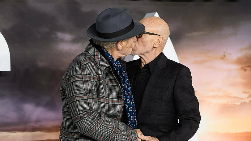 Sir Patrick Stewart (re.) und Sir Ian McKellen haben sich offenbar sehr gerne