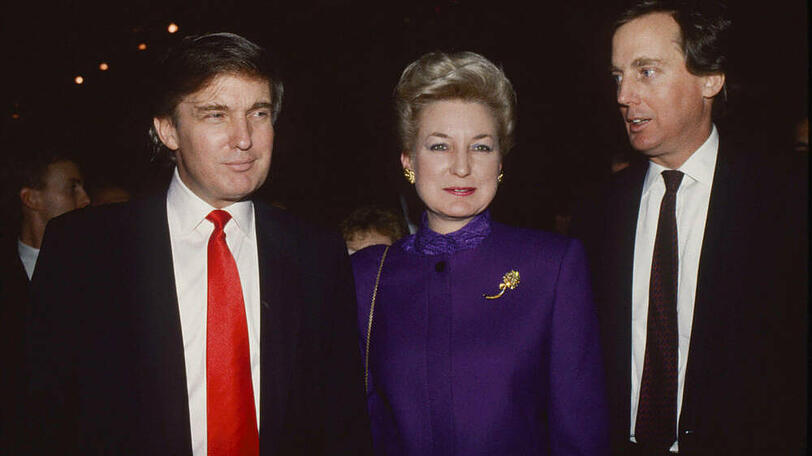 Donald Trump (li.) mit Schwester Maryanne Trump Barry und Robert Trump.