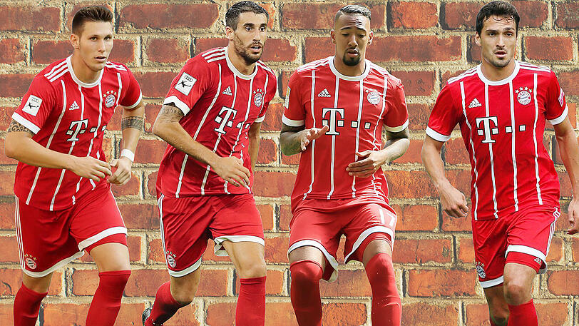 Die vier Top-Innenverteidiger beim FC Bayern: Niklas Süle, Javi Martínez, Jérôme Boateng und Mats Hummels (von links).