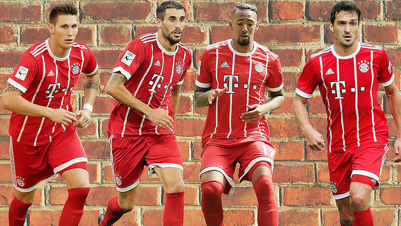 Die vier Top-Innenverteidiger beim FC Bayern: Niklas Süle, Javi Martínez, Jérôme Boateng und Mats Hummels (von links). Die vier Top-Innenverteidiger beim FC Bayern: Niklas Süle, Javi Martínez, Jérôme Boateng und Mats Hummels (von links).