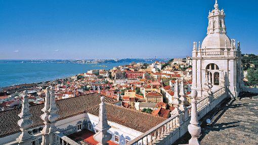 Blick auf die Dächer von Lissabon.