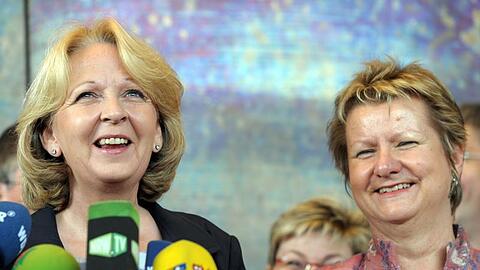 Wagen es ohne Mehrheit: Sylvia Löhrmann und Hannelore Kraft