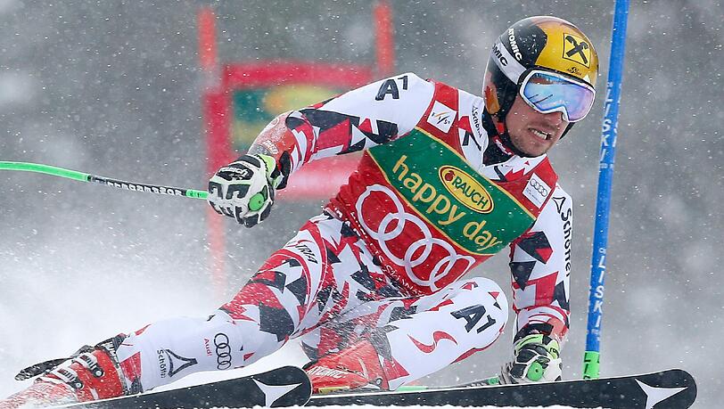 Marcel Hirscher hat nach seinem Sieg im Riesenslalom den Gesamtweltcup so gut wie sicher. Marcel Hirscher hat nach seinem Sieg im Riesenslalom den Gesamtweltcup so gut wie sicher.