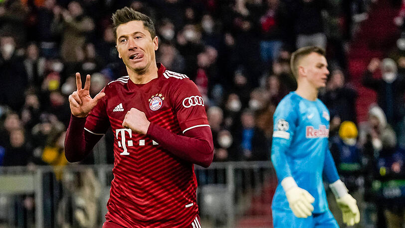 Die große Lewy-Show: Mit drei Toren in den ersten 23 Minuten schnappt sich Robert Lewandowski den Rekord für den schnellsten Hattrick eines Startelf-Spielers in der Champions-League-Geschichte.