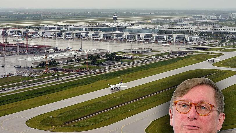 Der Münchner Flughafen wächst weiter in allen Bereichen - jetzt soll die umstrittene dritte Startbahn kommen. Kleines Bild: Flughafen-Chef Michael Kerkloh. Der Münchner Flughafen wächst weiter in allen Bereichen - jetzt soll die umstrittene dritte Startbahn kommen. Kleines Bild: Flughafen-Chef Michael Kerkloh.