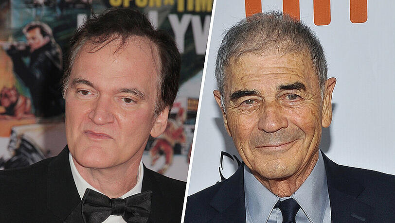 Quentin Tarantino (l.) trauert wie viele andere Stars um Robert Forster (r.) Quentin Tarantino (l.) trauert wie viele andere Stars um Robert Forster (r.)