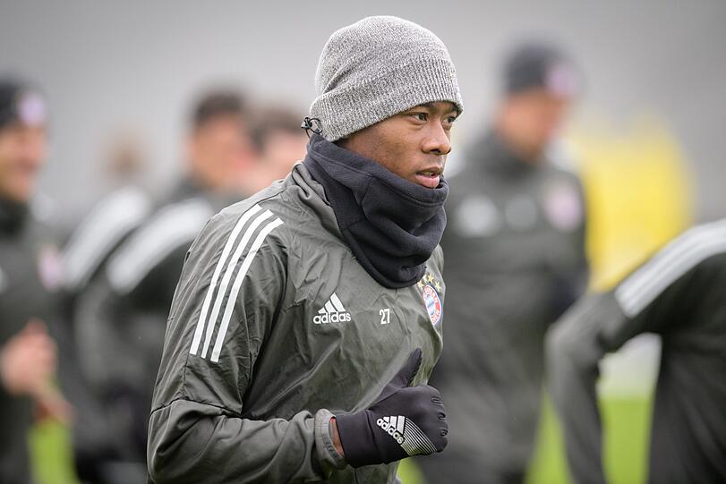 Auch David Alaba trainierte am Montag nicht mit der Mannschaft.