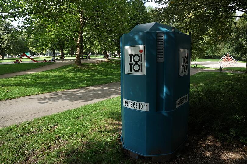 ... doch eine feste Anlage hat die Stadt nicht vorgesehen. Das mobile Klo...