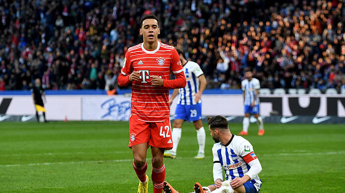 Trifft auch im dritten Spiel in Folge: Bayern-Youngster Jamal Musiala.