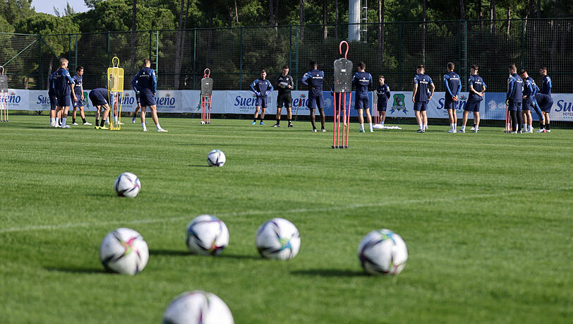 Blick auf den Trainingsplatz in Belek. Wer konnte punkten, wer eher nicht?