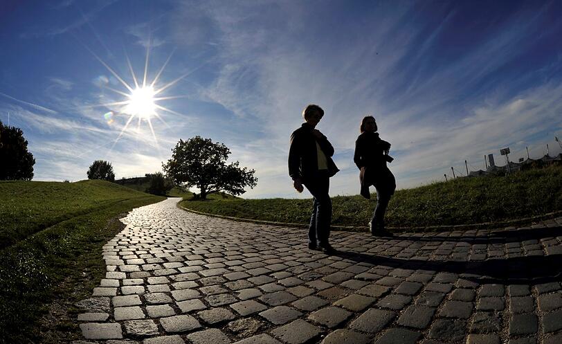 Ein Sonnen-Spaziergang am Olympiaberg: Am letzten Wochenende war das gar kein Problem...