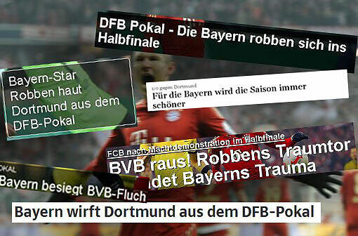 Robben, Robben und immer wieder Robben: Das Traumtor des Holländers beschäftigt die Presselandschaft nach dem 1:0-Sieg gegen Dortmund. Die Pressestimmen.