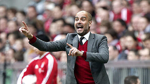 Bayern-Trainer Pep Guardiola beim Spiel gegen den SC Freiburg.