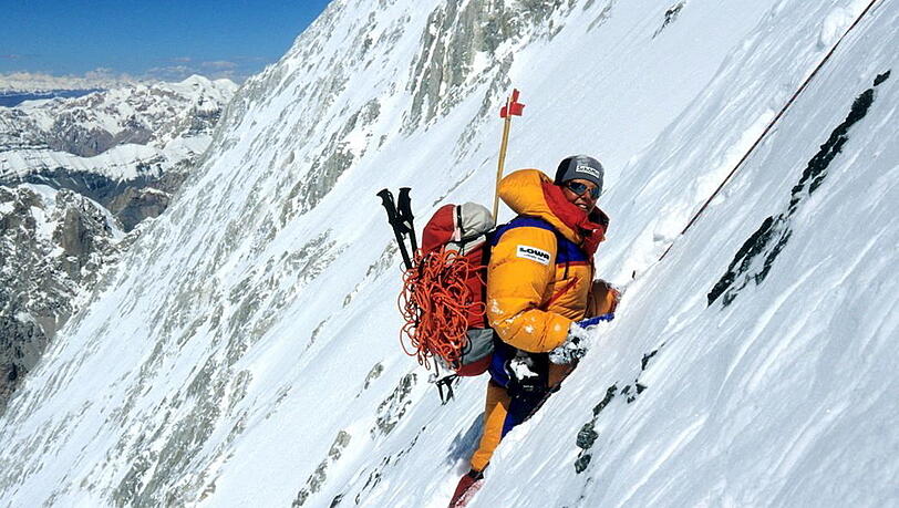 Die österreichische Bergsteigerin Gerlinde Kaltenbrunner beim Aufstieg auf den Gasherbrum. (Archivbild) Die österreichische Bergsteigerin Gerlinde Kaltenbrunner beim Aufstieg auf den Gasherbrum. (Archivbild)