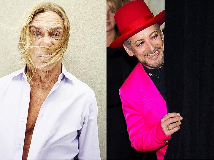Zwei bunte Vögel aus den 80ern: Iggy Pop und Boy George